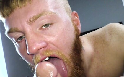 Broke Pathetic Degenerate Ginger Bareback Ass Fucked by Creepy Older Man