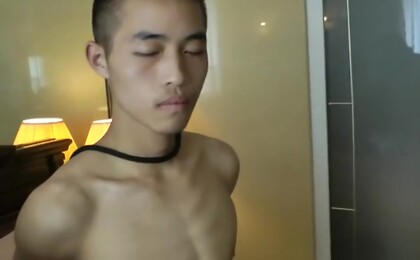 Nice Fit Body Straight Guy Bound Cum