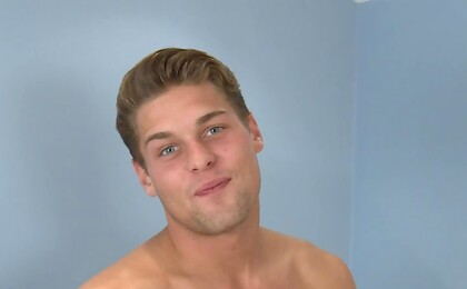 Young Straight Stud Ricky Wanks his Huge Uncut Cock & Shows off his Tight Hole!
