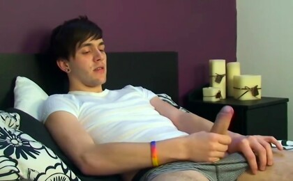 Pretty Euro Twink Takes out his Huge Cock and Starts Jerking