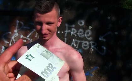 CZECH HUNTER 426 - Hot Stud Gets his Tight Ass Boned out in Public