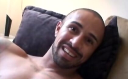 Caio jacking off his latin cock