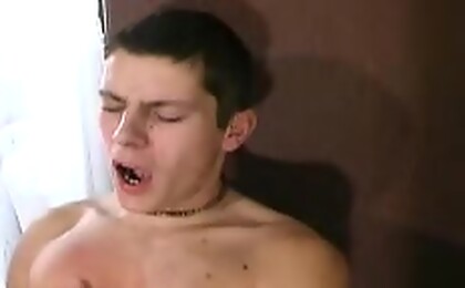 He slowly undresses and pulls out his nicely shaved cock ! 