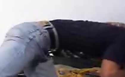 He tears up his shirt, lick his nipples and fuck his ass! 