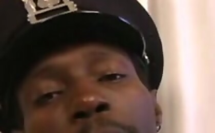 Black stud marturbating with big fat and creamy donuts 