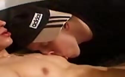 A frat Boy masturbates in solo and gets blown by roommate.