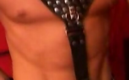 Gay guy submits to his master in leather who wanna fucks!