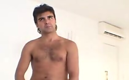 Sexy straight latino wanking his hard cock off until orgasm