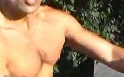 Gay gang bang around the pool with many hot naked studs ! 