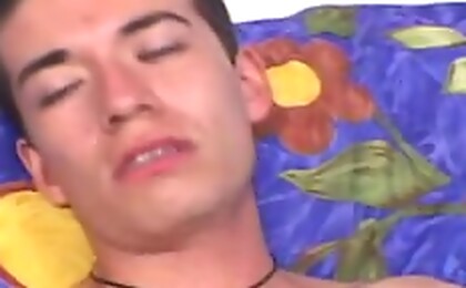 Handsome latino enjoys to jerk off his huge cock in here