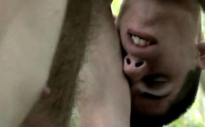 Horny twinks Evan Deale and Florian Micah fucking outdoors