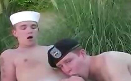 Horny twinks fucking hard in the butt around the pool ! 
