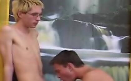 Hot twink get fucked bareback by his very sensual friend 