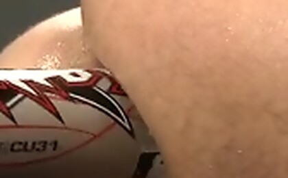 Jake Perry gets fucked with a baseball bat by Jimmy Durano