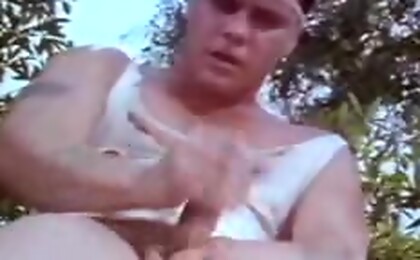 Carpenter gets a big erection by looking at a porn magazine