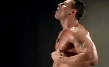 Sexy & muscled navy man masturbates over a hot porn magazine
