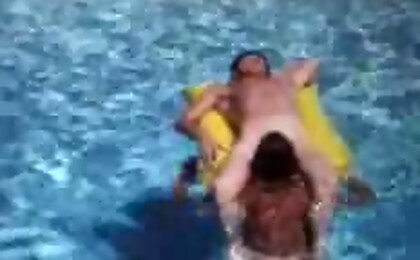 2 Hot studs are taking care of their big cocks by the pool