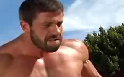 Stud gets his ass pounded by hot gay before a wet facial!