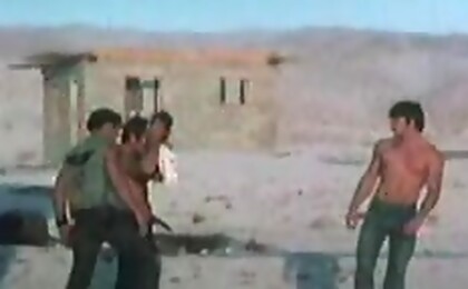 3 horny guys fooling around & sucking dicks in vintage video