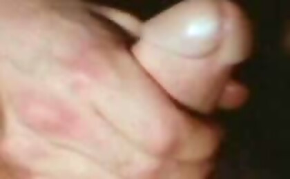 Horny leatherman strokes his massive tool to reach orgasm