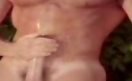After the workout, this homosexual masturbates in shower.