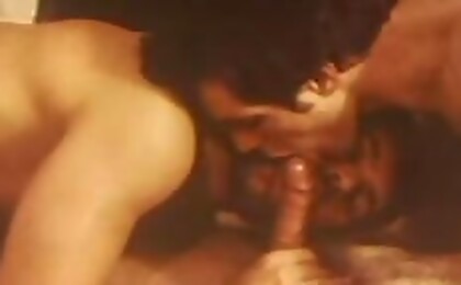 Fantastic 3some from the 70\\\'s with hot men craving \\\'bout sex
