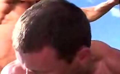 Hot muscled ass fucked outdoors