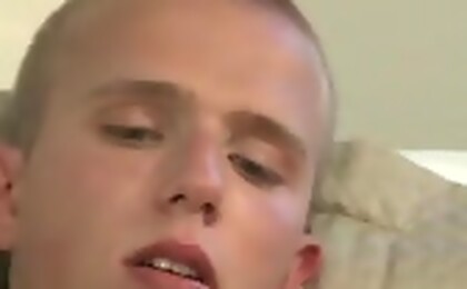 Meat the cute frat boy before he strokes his fat hard cock! 