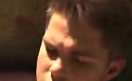 Young man alone in the wood start jerking off his man meat