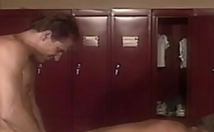 Randy White and Jason Andrews hook-up in the locker room. 