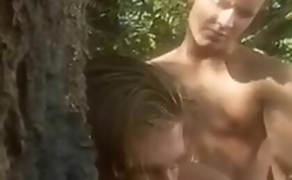 retiring outdoors, Troy slides his thick cock deep into Cort