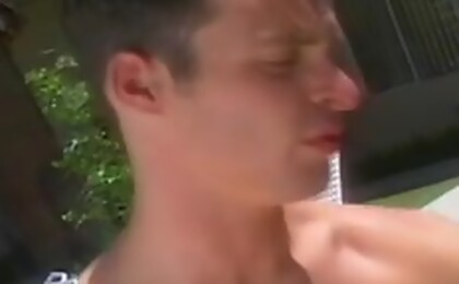 Shane rides Colby\\\'s stiff hard prick until both men cum! 