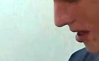 Cute twink stroke his penis untils he cums in this hot video