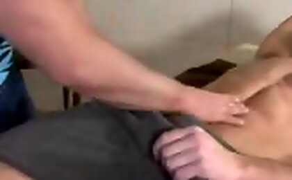Marko puts his mouth on Trystan\\\'s cock for an extra massage.