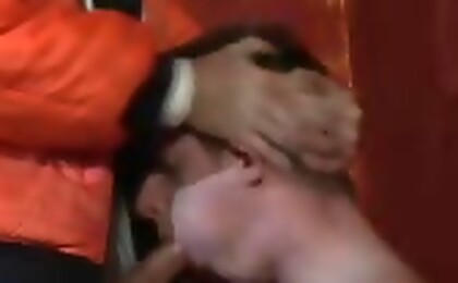 Tall, muscular skinhead gets his cock sucked then fucks him!