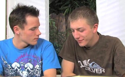 Hot twinks explore their sexuality with each others cock